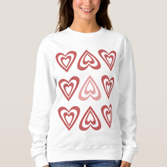 Sweatshirt Cute Valentine Hearts – Love & Romance Design (Devant)