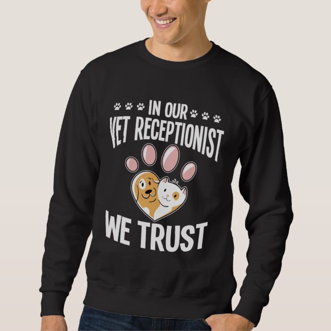 Sweatshirt Cute Vet Receptionist Outfit Love Animal Health (Devant)