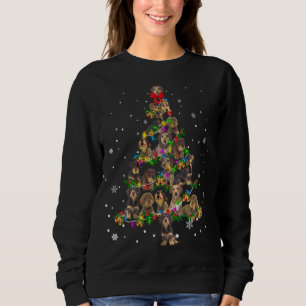 Sweatshirt Cute Wire cheveux Dachshund chien Noël Arbre cadea