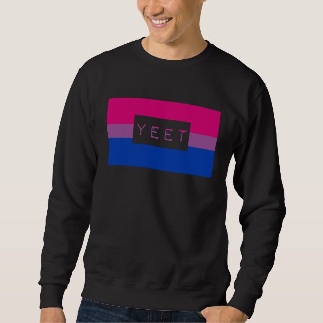 Sweatshirt Cute Yeet Meme Gay Bisexual Pride Flag Queer (Devant)