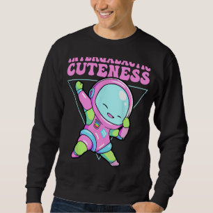 Sweatshirt Cutesse intergalactique Alien Dabbing Espace extra