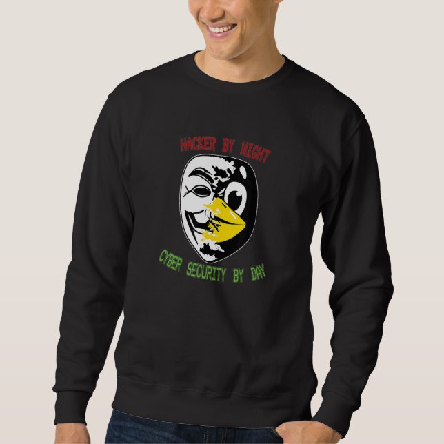 Sweatshirt Cyber Sécurité Expert Linux Penguin en tant que pi (Devant)