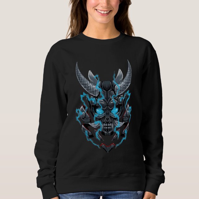 Sweatshirt Cyberpunk Oni Demon Japonais Devil 2 (Devant)