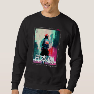 Sweatshirt Cyberpunk rétro Tokyo indie lo-fi japon esthétique
