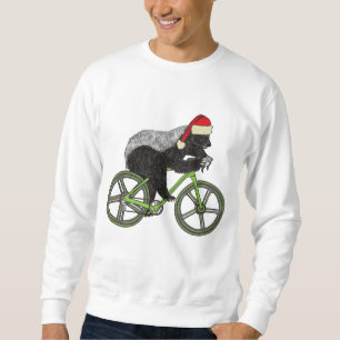Sweatshirt Cyclisme blaireau miel festif Cycliste drôle badas