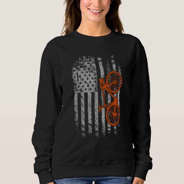 Sweatshirt Cyclisme du drapeau américain (Devant)