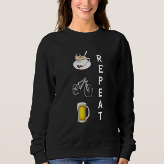 Sweatshirt Cycliste  Café Cyclisme Répéter Bicyclette   HH