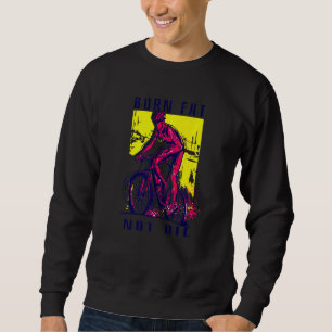Sweatshirt Cycliste Vélo De Route Dit Gras Brûlé Pas Huile