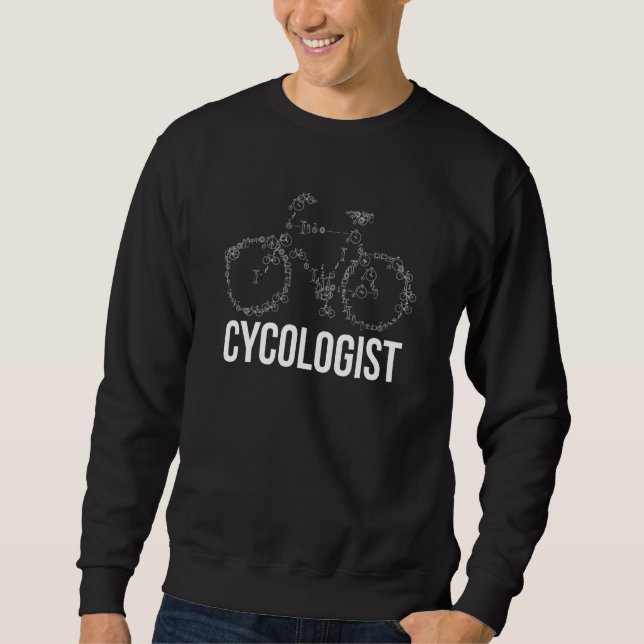 Sweatshirt Cycologist Bicycle Biking (Devant)