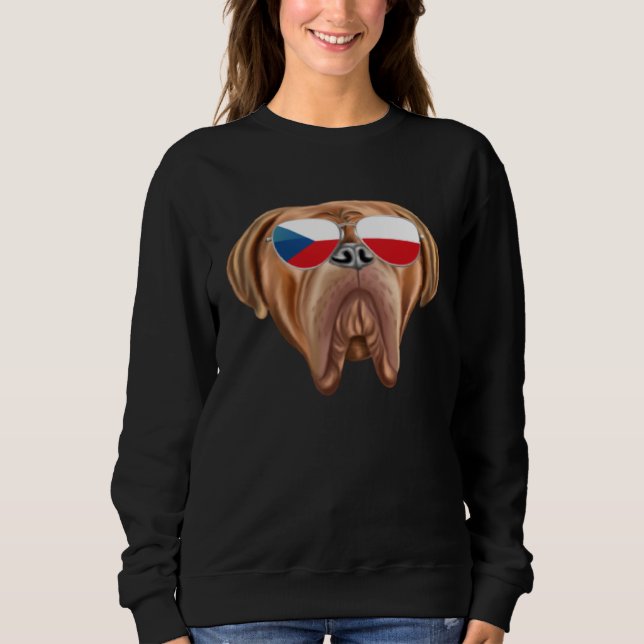 Sweatshirt Czech Flag Dogues de Bordeaux Dog Czech Republic P (Devant)
