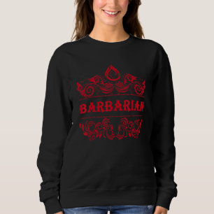Sweatshirt D20 Dice Barbarian Rpg Class Table Roleplay