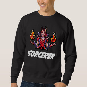 Sweatshirt D20 Dragons Tabletop Dungeon Classe Sorcier