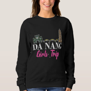Sweatshirt Da Nang Vietnam vue aérienne carte de la ville voy