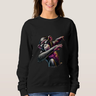 Sweatshirt Dab chimpanzé singe avec lunettes de soleil