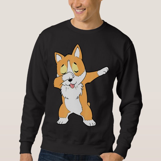 Sweatshirt Dab Corgi Dabbing Corgi (Devant)