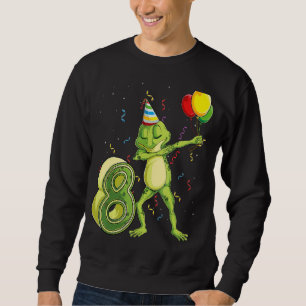 Sweatshirt Dab Frog 8e anniversaire Huit enfants Anniversaire