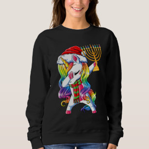 Sweatshirt Dab Unicorn Noël Enfants Filles Femmes Bijoux H