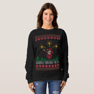 Sweatshirt Dabbing À Travers La Neige Santa Claus Douleur Lai