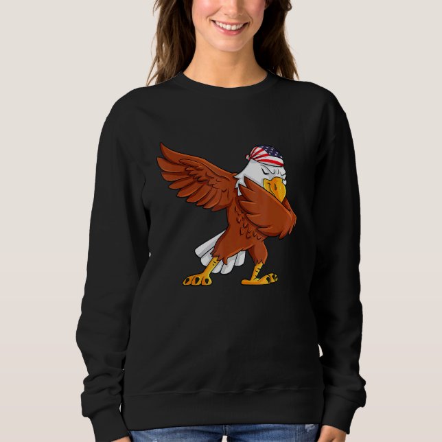 Sweatshirt Dabbing American Bald Eagle 4 juillet Dab Boys G (Devant)