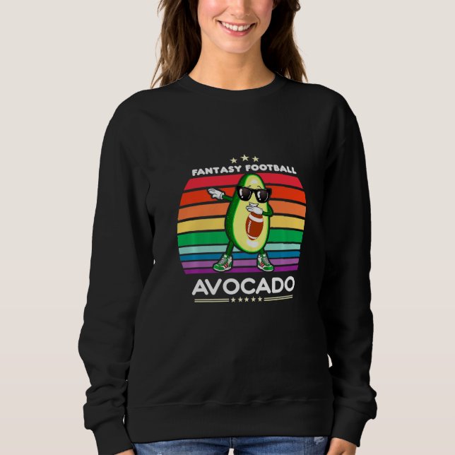 Sweatshirt Dabbing Avocado Rainbow Sunset Fantasy Football Lo (Devant)