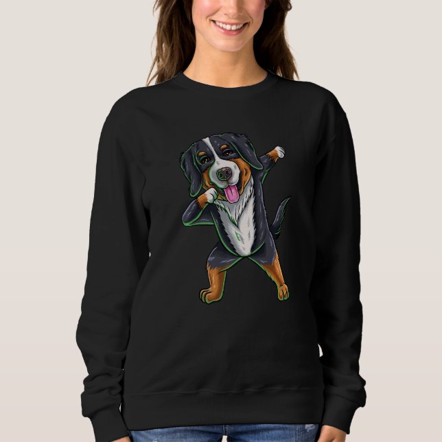 Sweatshirt Dabbing Bernese Mountain Dog Premium (Devant)