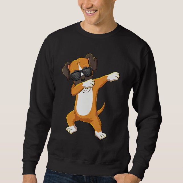 Sweatshirt Dabbing Boxer porter lunettes de soleil Dab Dance  (Devant)