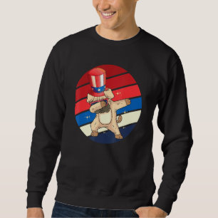 Sweatshirt Dabbing Carlin 4 juillet Usa Independence Day Red