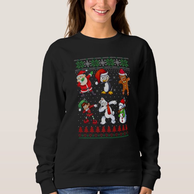 Sweatshirt Dabbing Christmas Ugly Xmas Sweater Santa Dab Squa (Devant)