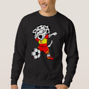 Sweatshirt Dabbing Dalmatian Espagne Fans de football Jersey 