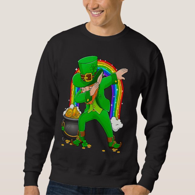 Sweatshirt Dabbing Dance Irish Shamrock St Patricks Day   1 (Devant)