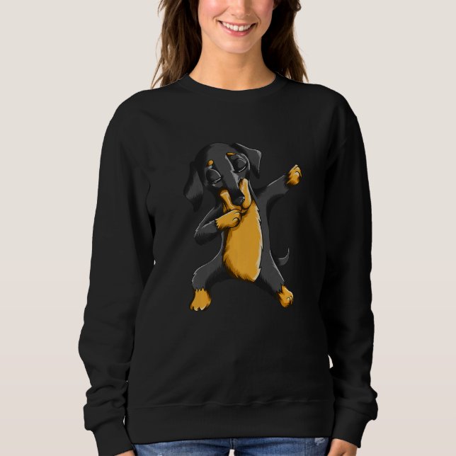 Sweatshirt Dabbing Daschund Motif Dachshund Dog Owner Dog Dac (Devant)