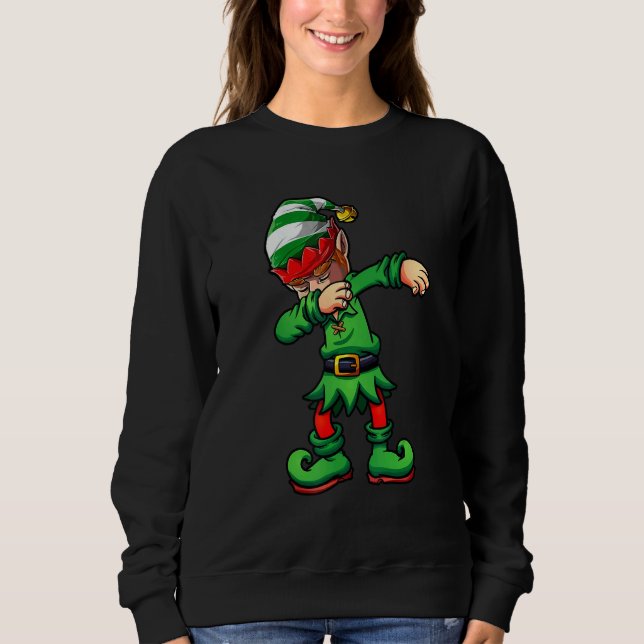 Sweatshirt Dabbing Elf Costume Christmas Squad Men Boy Kids T (Devant)