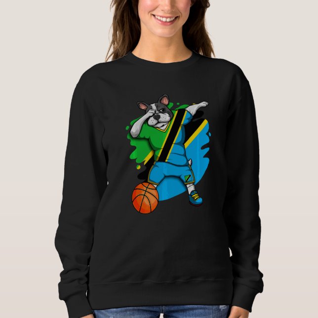 Sweatshirt Dabbing French Buldog Tanzanie Fan Jer (Devant)