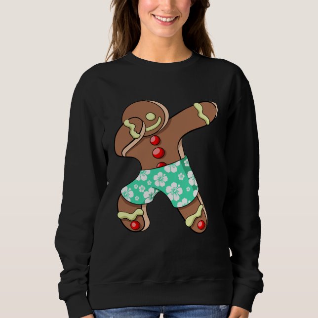 Sweatshirt Dabbing Gingerbread Man Xmas Boy Christmas In July (Devant)