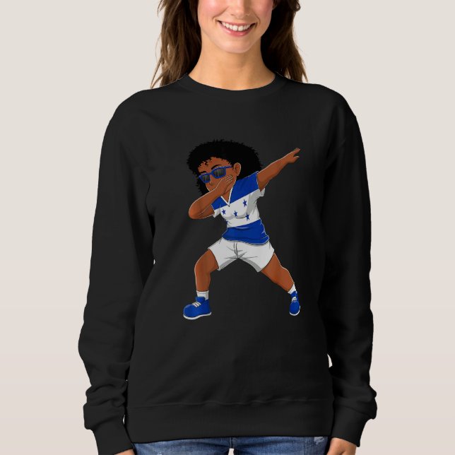 Sweatshirt Dabbing Girl Hondurans Honduras Flag Kids Dab Danc (Devant)