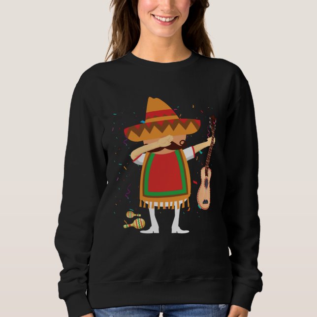 Sweatshirt Dabbing Mexican Mariachi Poncho Cinco de Mayo  Dab (Devant)