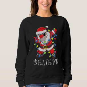 Sweatshirt Dabbing Père Noël Facemask Lunettes de soleil Garl