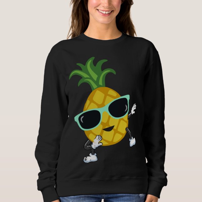 Sweatshirt Dabbing pineapple sunglasses pool party for men wo (Devant)