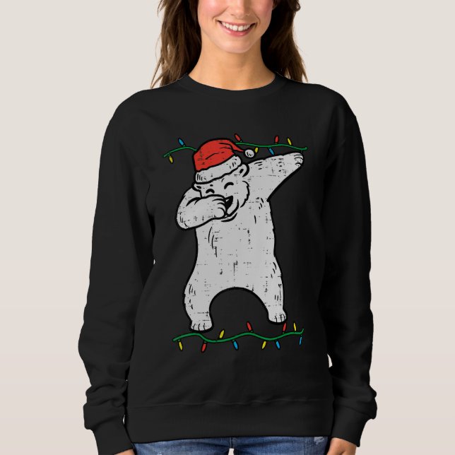 Sweatshirt Dabbing Polar Bear Dab Xmas Christmas Boys Kids Gi (Devant)