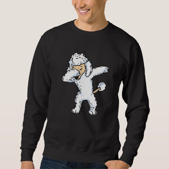 Sweatshirt Dabbing Poodé Chien Dab Dance (Devant)