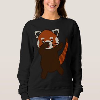 Sweatshirt Dabbing Red Panda Wildlife Animal Lesser Panda Red