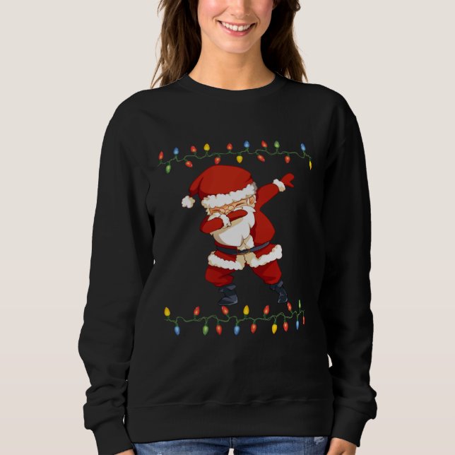 Sweatshirt Dabbing Santa Claus Christmas Costumes  Xmas Light (Devant)