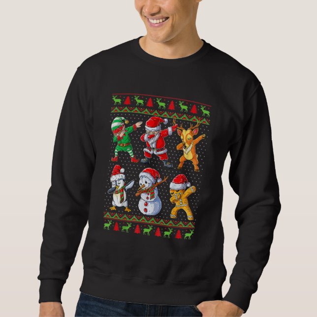 Sweatshirt Dabbing Santa Elf Friends  Christmas 1 (Devant)