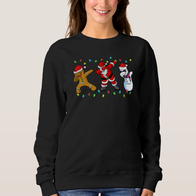 Sweatshirt Dabbing Santa Elf Friends Christmas Boys Men  Xmas (Devant)