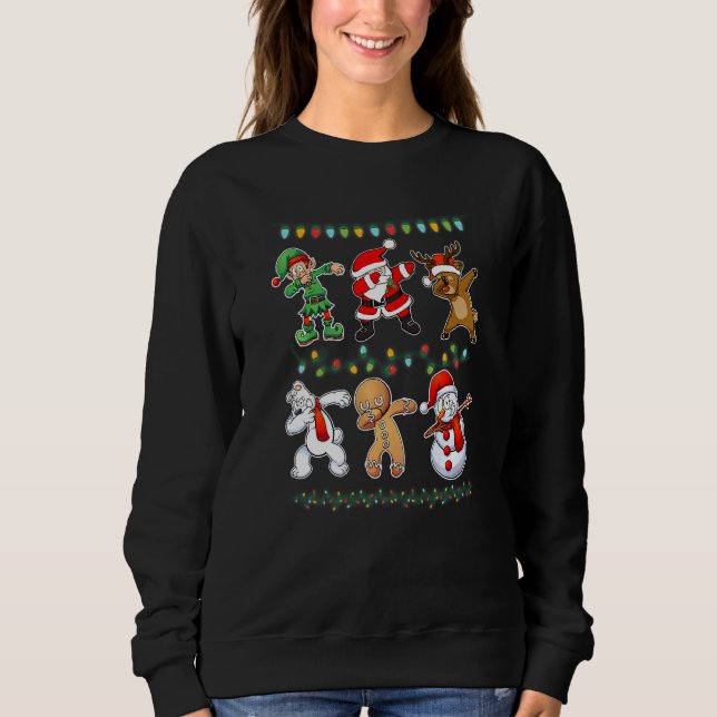 Sweatshirt Dabbing Santa Elf Friends Christmas Boys Men  Xmas (Devant)