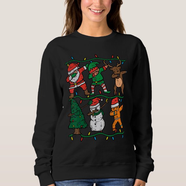 Sweatshirt Dabbing Santa Elf Reindeer Dab Xmas Christmas Boys (Devant)