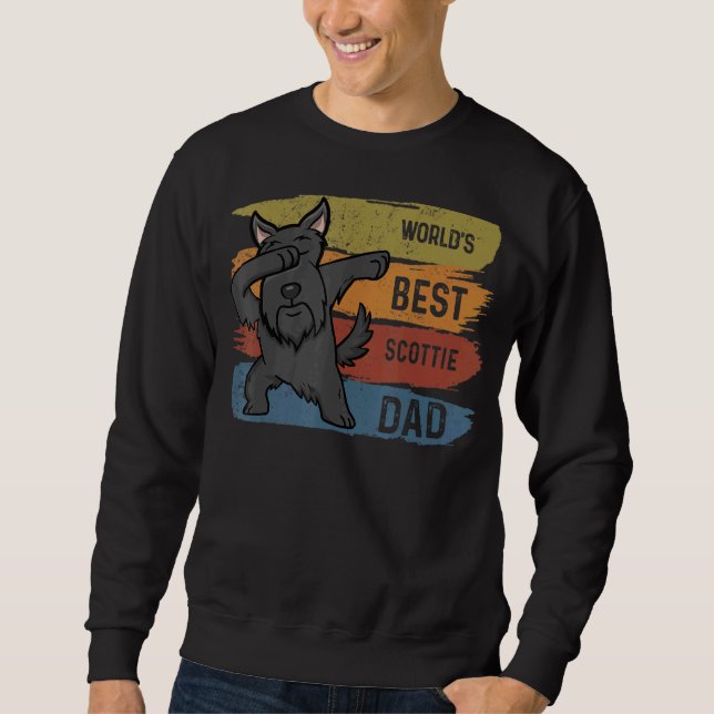 Sweatshirt Dabbing Scottish Terrier Papa Dab Pour Enfants Hom (Devant)