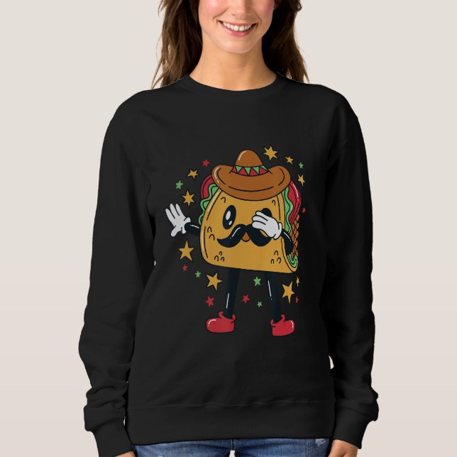 Sweatshirt Dabbing Taco Character (Devant)