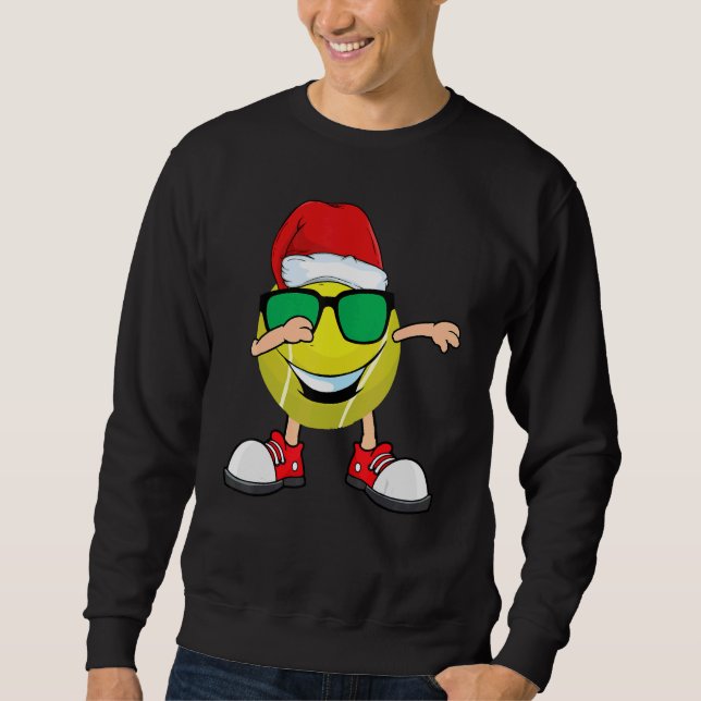 Sweatshirt Dabbing Tennis Ball Santa Hat Lunettes de soleil C (Devant)