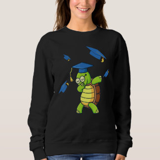 Sweatshirt Dabbing Turtle Graduation Student Graduated